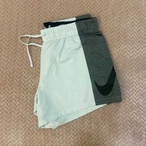 Nike Gray and White Athletic Shorts